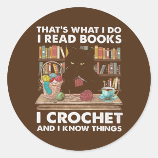 Boeken Crochet Ronde Sticker