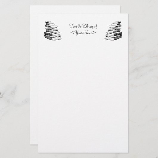 Boeken Custom Stationery Briefpapier (Voorkant / Achterkant)