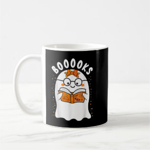 Boeken! Cute Ghost Reading Library Books Hoolwee Koffiemok