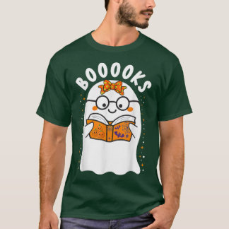 Boeken! Cute Ghost Reading Library Books Hoolwee T-shirt