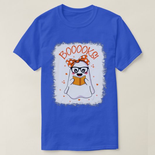 Boeken! Cute Ghost Reading Library Books Hoolwee T-shirt (Design voorkant)
