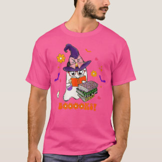 Boeken! Cute Ghost Reading Library Books Hoolwee T-shirt