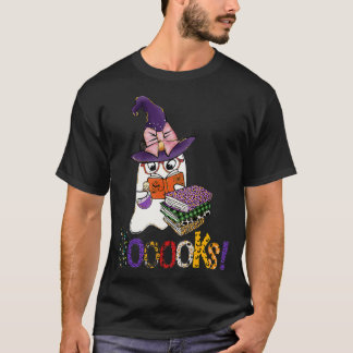Boeken! Cute Ghost Reading Library Books Hoolwee T-shirt