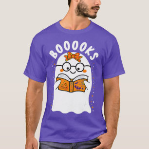 Boeken! Cute Ghost Reading Library Books Hoolwee T-shirt