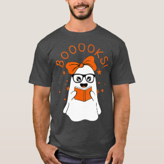 Boeken! Cute Ghost Reading Library Books Hoolwee T-shirt