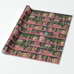 Boeken Decors Planten op Roze Plank Cadeau Cadeaupapier