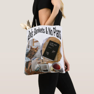 Boeken, dekens en geen plannen Canvas tas