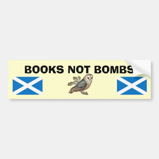 Boeken die de Schotse Onafhankelijkheidslezer niet Bumpersticker (Voorkant)