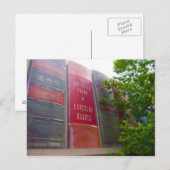 Boeken die de van de binnenstad van de Bibliotheek Briefkaart (Voorkant / Achterkant)