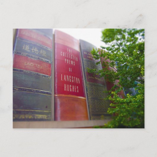 Boeken die de van de binnenstad van de Bibliotheek Briefkaart (Voorkant)