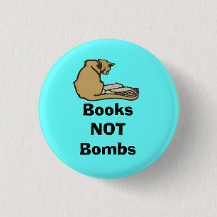 Boeken die geen Schotse Onafhankelijkheidskat Badg Ronde Button 3,2 Cm