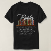 Boeken die introverte mensen helpen gesprek T-Shir T-shirt (Design voorkant)