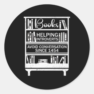 Boeken die introverte mensen helpen gesprekken te ronde sticker