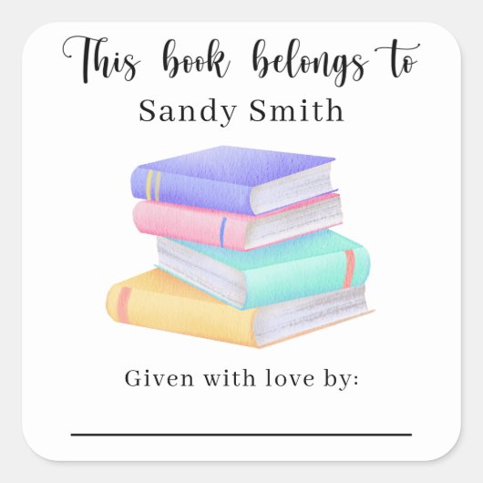 boeken - Dit boek hoort bij met bericht Vierkante Sticker (Voorkant)