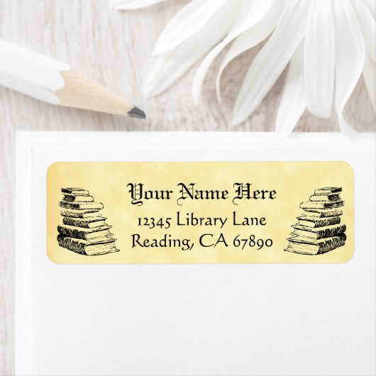  Boeken Douane Terugkeeradres Faux Perkament Etiket (Insitu)