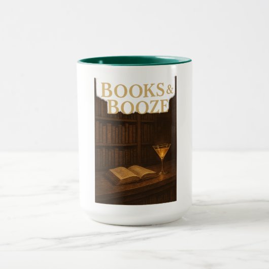 Boeken & drank voor de bar liefhebber mok (Midden)