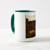 Boeken & drank voor de bar liefhebber mok (Voorkant links)