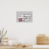 Boeken + een Apple-Poster |  Poster (Keuken)