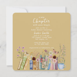 boeken Een nieuw hoofdstuk Baby shower Kaart