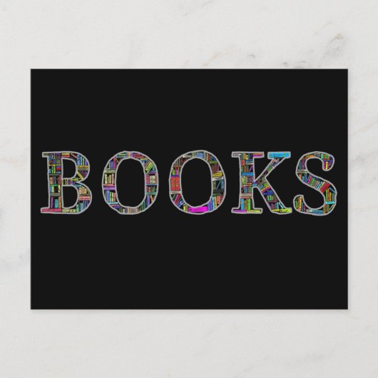 Boeken: een ontwerp voor boekliefhebbers briefkaart (Voorkant)