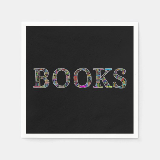 Boeken: een ontwerp voor boekliefhebbers servet (Voorkant)