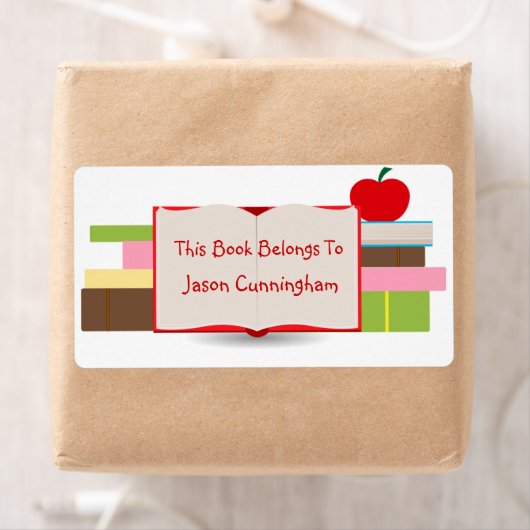 Boeken en Apple Bookplate Label (Insitu)