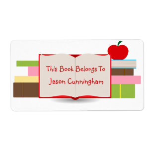 Boeken en Apple Bookplate Label