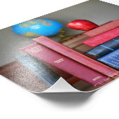  boeken en Apple voor de leraar Foto Afdruk (Hoek)