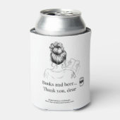 Boeken en Bier- Bier Koozie (Blikje Voorkant)