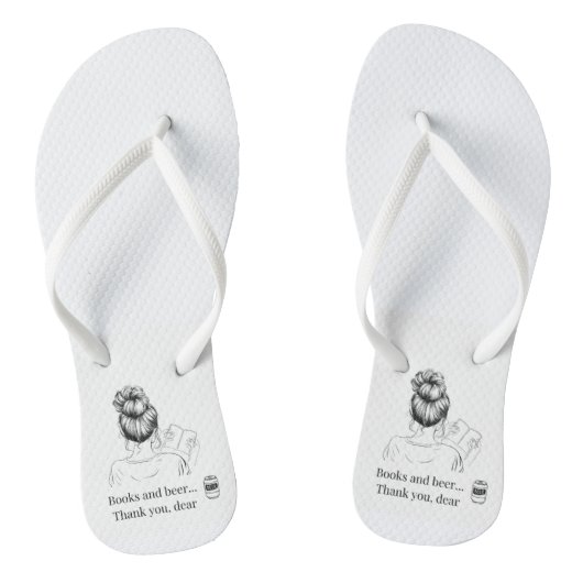 Boeken en Bier Flipflops Teenslippers (Voetbed)
