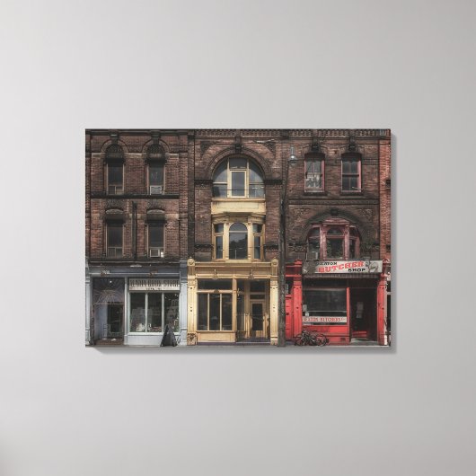 Boeken en bistro's en slagers No 5 Kleur Versie Canvas Afdruk (Voorkant)