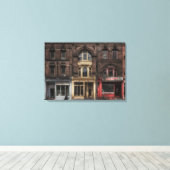 Boeken en bistro's en slagers No 5 Kleur Versie Canvas Afdruk (Insitu (Houten vloer))