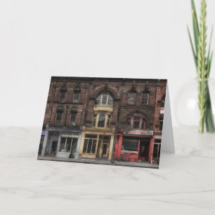 Boeken en bistro's en slagers No 5 Kleur Versie Kaart