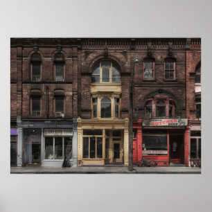 Boeken en bistro's en slagers No 5 Kleur Versie Poster