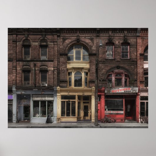 Boeken en bistro's en slagers No 5 Kleur Versie Poster (Voorkant)