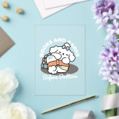 Boeken en blaffen - Schattige Sleepy Dog Reading D Acryl Uitnodigingen (Insitu (Huwelijk))