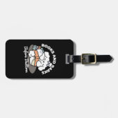 Boeken en blaffen - Schattige Sleepy Dog Reading D Bagagelabel (Voorkant horizontaal)