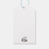 Boeken en blaffen - Schattige Sleepy Dog Reading D Cadeaulabel (Achterkant)