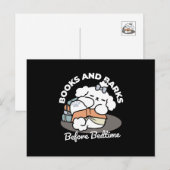 Boeken en blaffen - Schattige Sleepy Dog Reading D Feestdagenkaart (Voorkant / Achterkant)