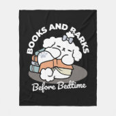 Boeken en blaffen - Schattige Sleepy Dog Reading D Fleece Deken (Voorkant)