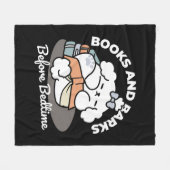 Boeken en blaffen - Schattige Sleepy Dog Reading D Fleece Deken (Voorkant (Horizontaal))