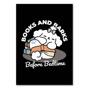 Boeken en blaffen - Schattige Sleepy Dog Reading D Kaart