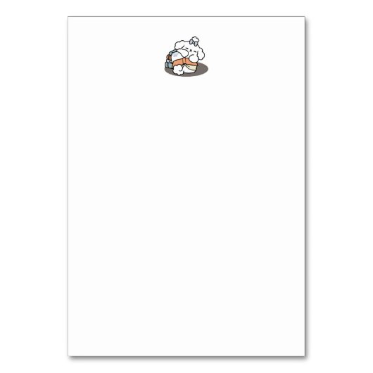 Boeken en blaffen - Schattige Sleepy Dog Reading D Kaart (Achterkant)