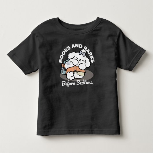 Boeken en blaffen - Schattige Sleepy Dog Reading D Kinder Shirts (Voorkant)
