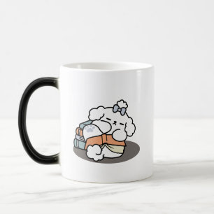 Boeken en blaffen - Schattige Sleepy Dog Reading D Magische Mok