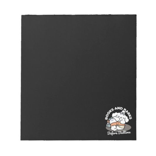 Boeken en blaffen - Schattige Sleepy Dog Reading D Notitieblok (Voorkant)