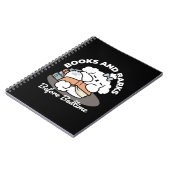 Boeken en blaffen - Schattige Sleepy Dog Reading D Notitieboek (Linkerzijde)