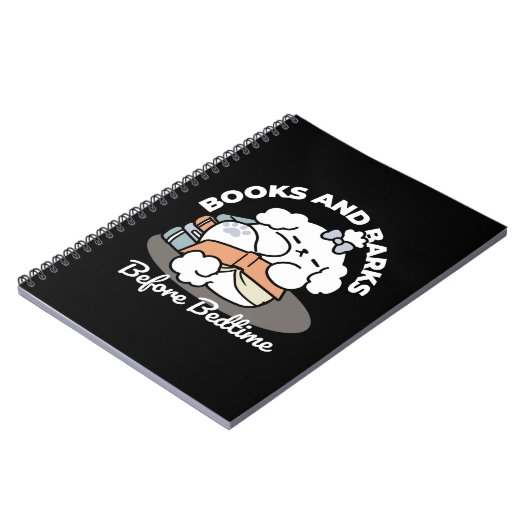 Boeken en blaffen - Schattige Sleepy Dog Reading D Notitieboek (Linkerzijde)