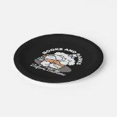 Boeken en blaffen - Schattige Sleepy Dog Reading D Papieren Bordje (Gekanteld)