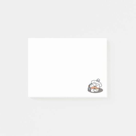 Boeken en blaffen - Schattige Sleepy Dog Reading D Post-it® Notes (Voorkant)